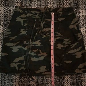 y2k camo skirt